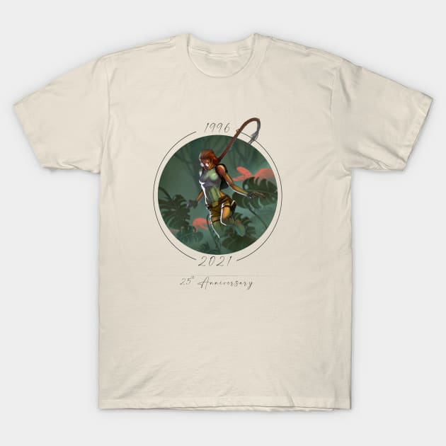 Tomb Raider 25th Anniversary T-Shirt by tattts